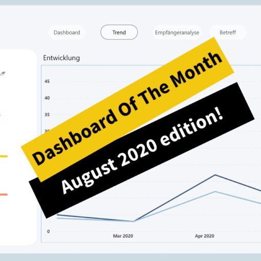 Dashboard of the month screenshot August